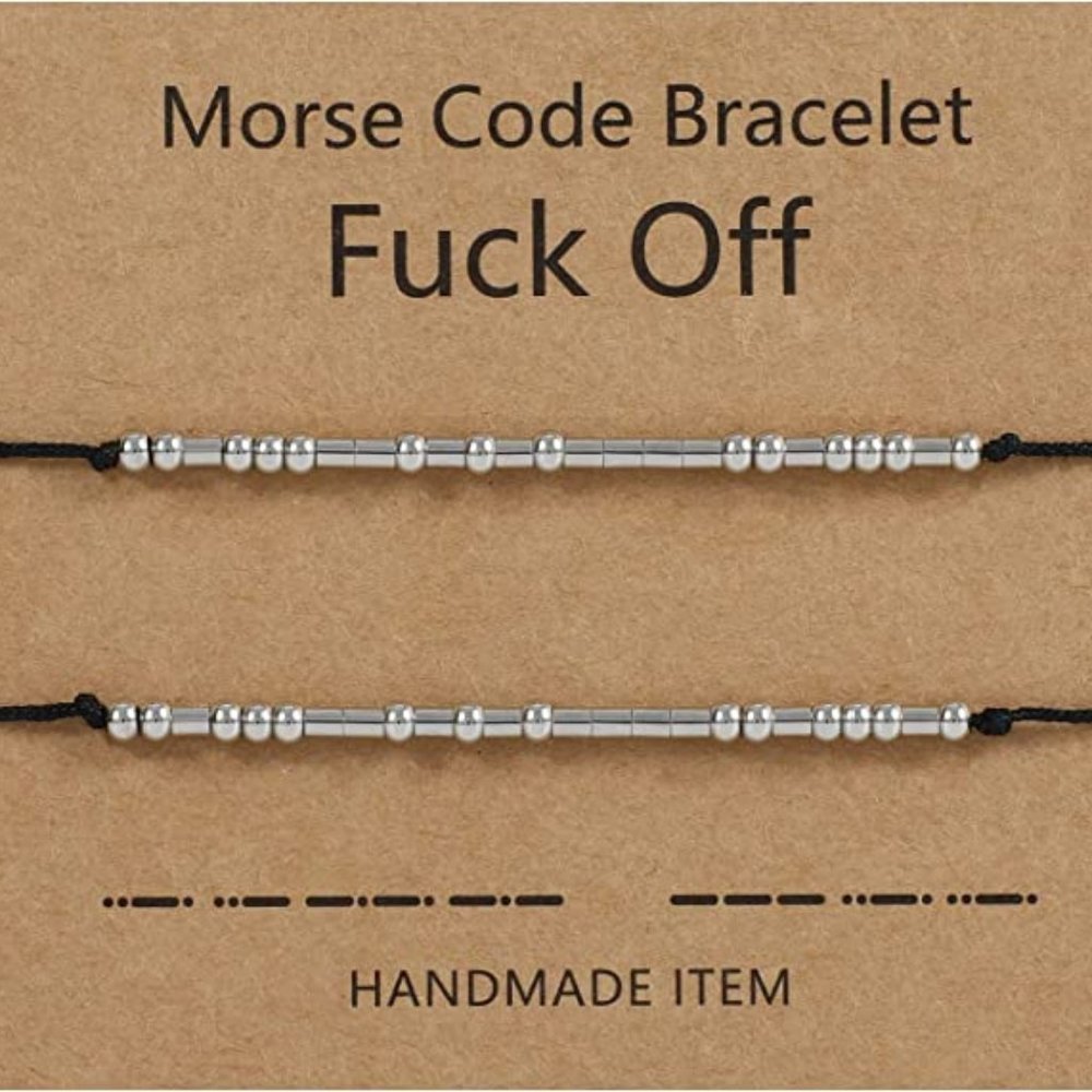 Fuck Off Morse Code Bracelets